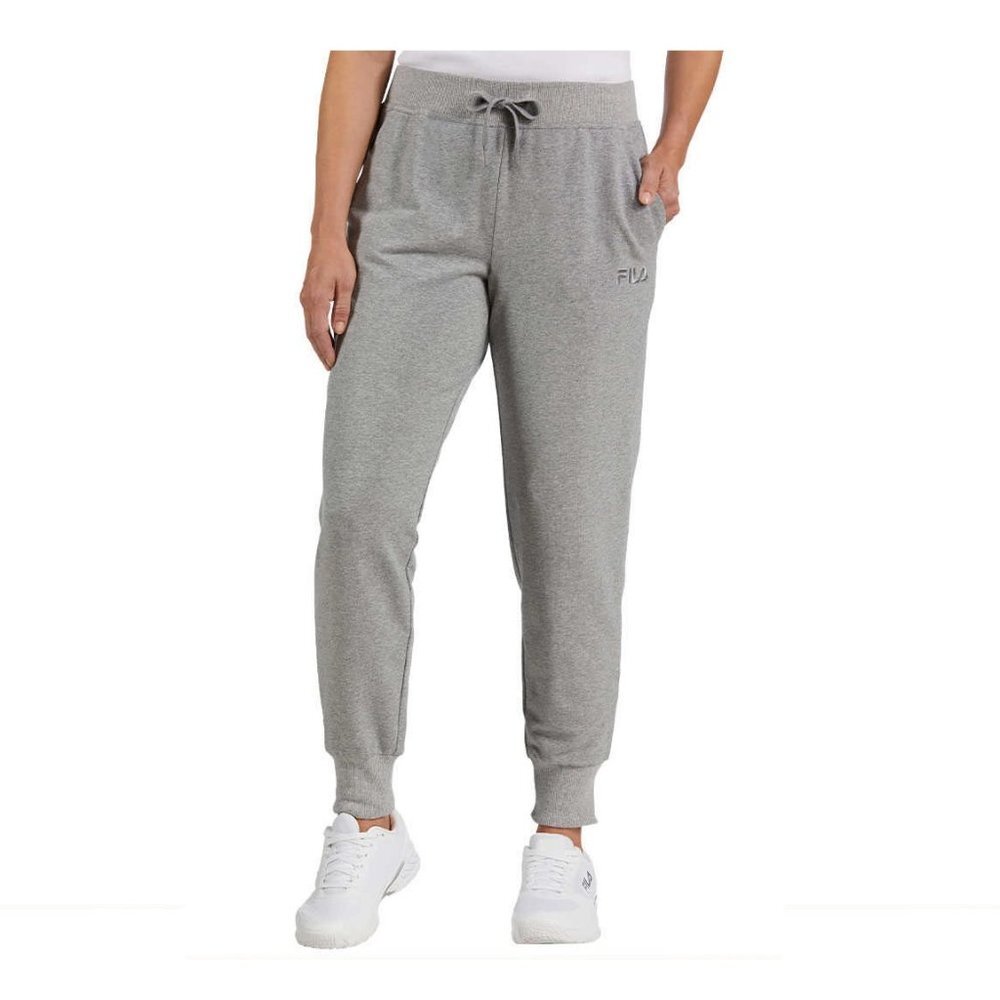 Fila Women's Classic French Terry Jogger Pant Size XXL Grey Laungewear Comfy NEW